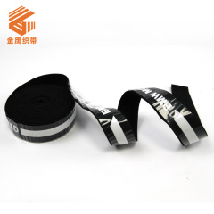 Nylon anti-skid silicone elastic waistband printed with silk screen and bright surface clothing rubber band weaving belt, soft rubber dripping rubber elastic belt