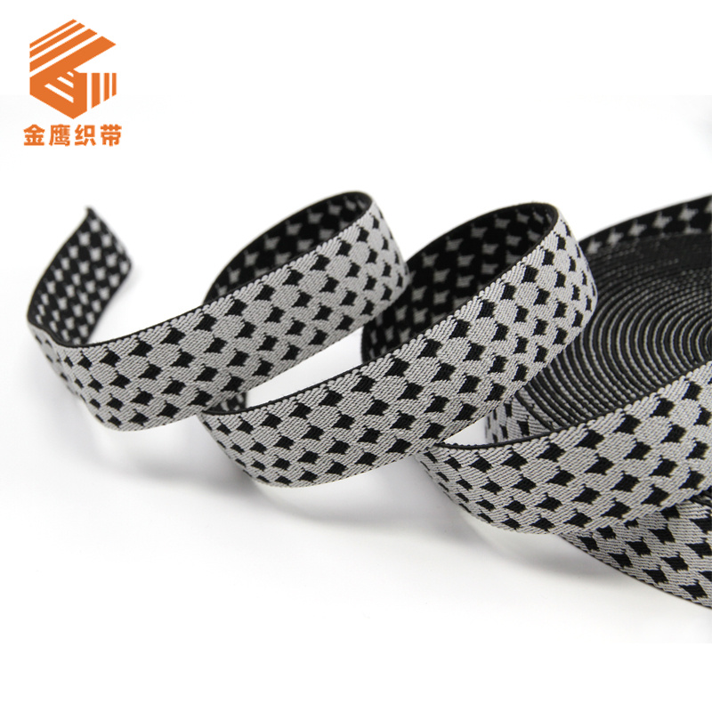 Polyester latex silk multi-color jacquard high elastic elastic band clothing backpack underwear accessories elastic