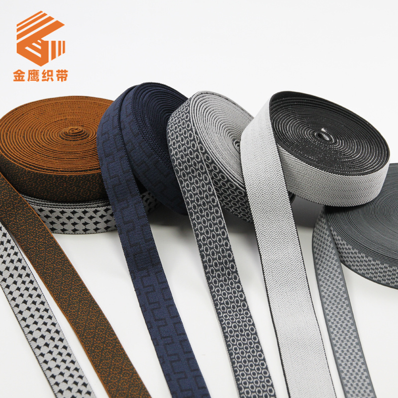 Polyester latex silk multi-color jacquard high elastic elastic band clothing backpack underwear accessories elastic