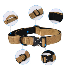 Pet Collar Neck Set Dog Leash Dog Ring Nylon Heavy Duty Tactical Pet Collar Walking Dog Training Collar For Outdoor