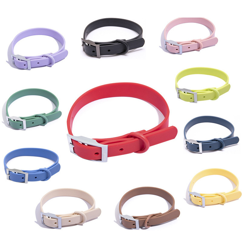 Pet Collar Dog Leash Collar PVC Wrapped Ribbon Customized Waterproof Pet Dog Leash Metal PVC Dog Collar And Leash