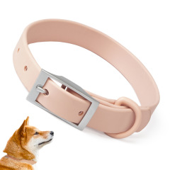 Pet Collar Dog Leash Collar PVC Wrapped Ribbon Customized Waterproof Pet Dog Leash Metal PVC Dog Collar And Leash