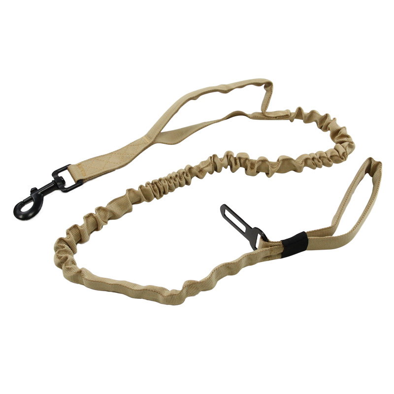 Cat Dog Elastic Webbing Leash Band With Shock Absorption Pet Traction Rope Nylon Belt Tactical Dog Leash Pet Collars & Leashes