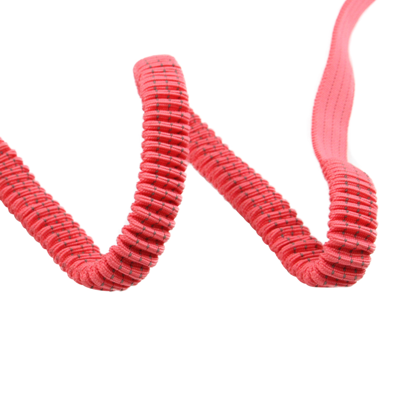 2024 Custom Colorful Polyester Elastic Webbing Bungee Elastic Band For Dog Pet Lead Leash Polyester Elastic Leash