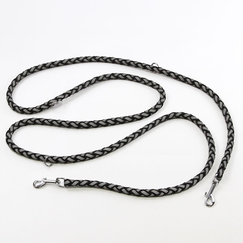 定制反光狗牵引绳 1.5-2.5m 长带反光宠物牵引绳绳涤纶宠物狗牵引绳带钩泡沫手柄