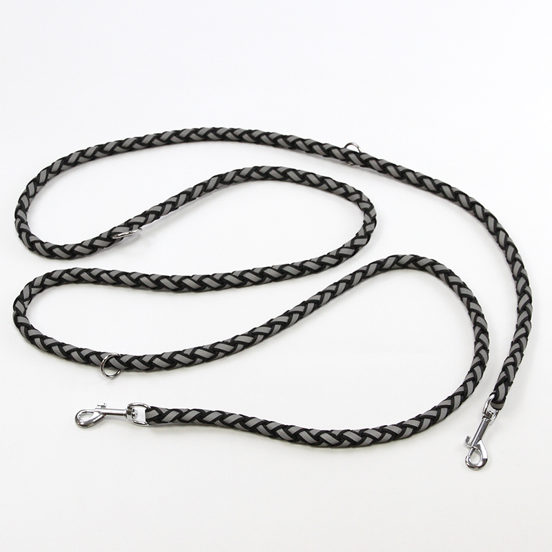 定制反光狗牵引绳 1.5-2.5m 长带反光宠物牵引绳绳涤纶宠物狗牵引绳带钩泡沫手柄