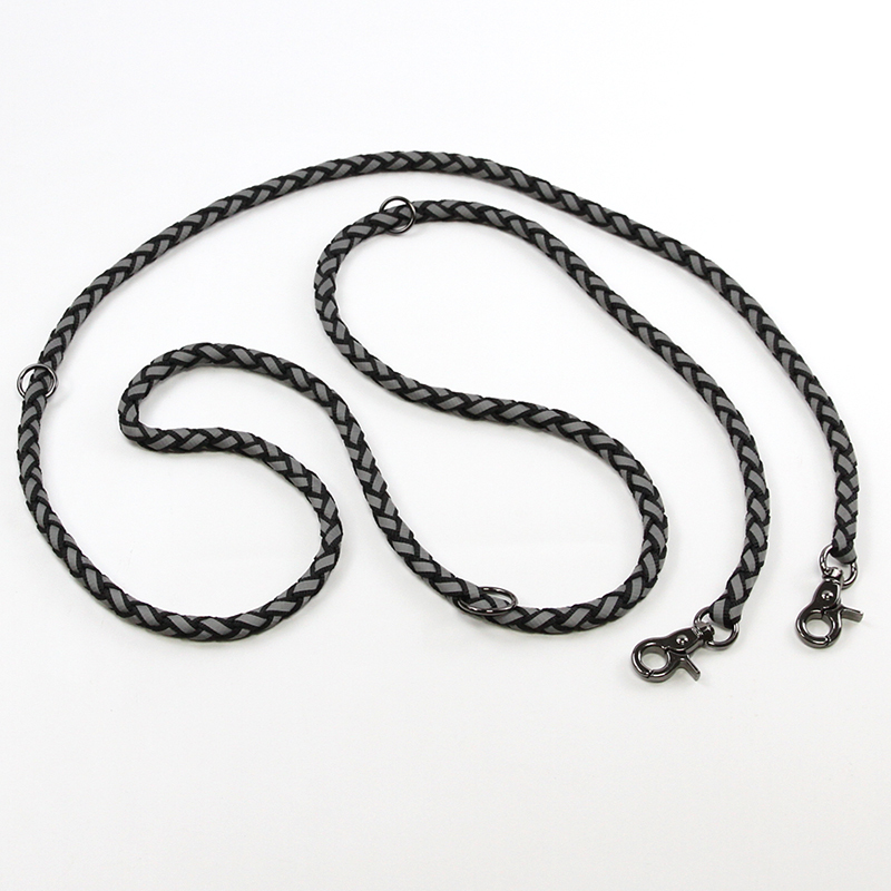 定制反光狗牵引绳 1.5-2.5m 长带反光宠物牵引绳绳涤纶宠物狗牵引绳带钩泡沫手柄