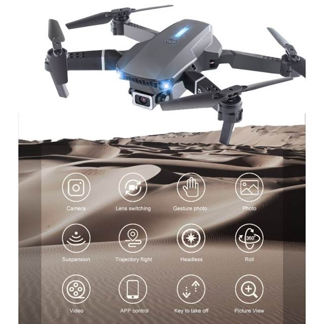 Drone 4k Profesional Quadcopter With Camera Four-axis Remote Control Aircraft E88 Folding Drones Aerial Photography Mini Drone