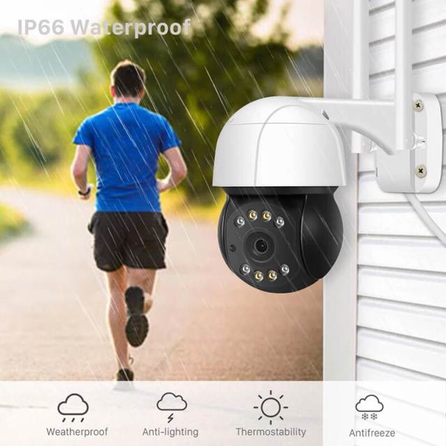 5MP PTZ WiFi Outdoor 4X Digital Zoom Speed Dome Mini IP Camera Security Camera 3MP 1080P AI Human Detection DIY Alarm Voice CCTV