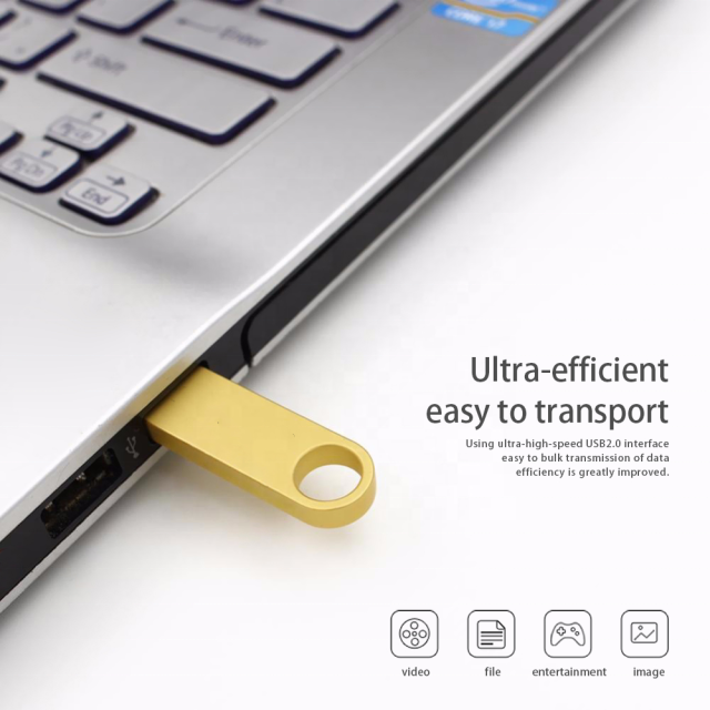 Metal Gold Key USB sticks - High Speed USB2.0 Chip