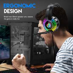 Headsets Gamer Headphones Bluetooth Surround Sound Stereo Wired Earphone USB with Microphone Colorful Light PC Laptop Headset