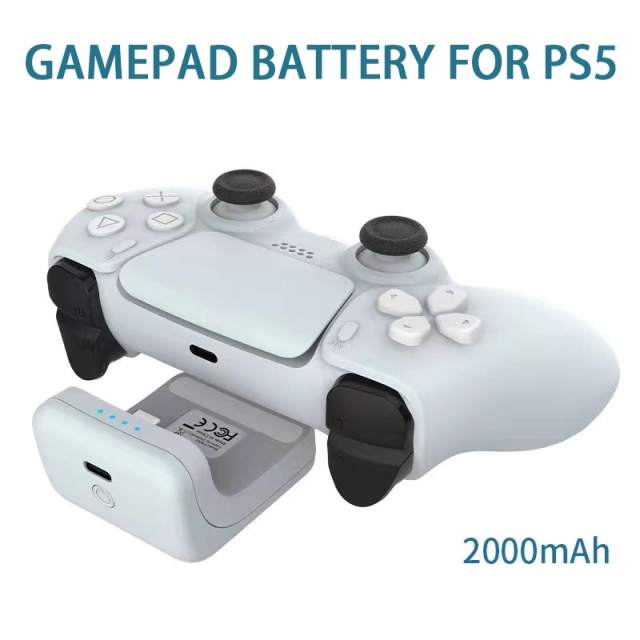 2000mAh Gamepad Battery for ps5 ps4 Gamepad Controller Batteries for PlayStation 4 5 External External Battery for Game Console