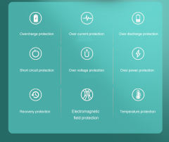 New arrival hot sale fast charger 4 Output 1 Input built-in cable 10000 power banks