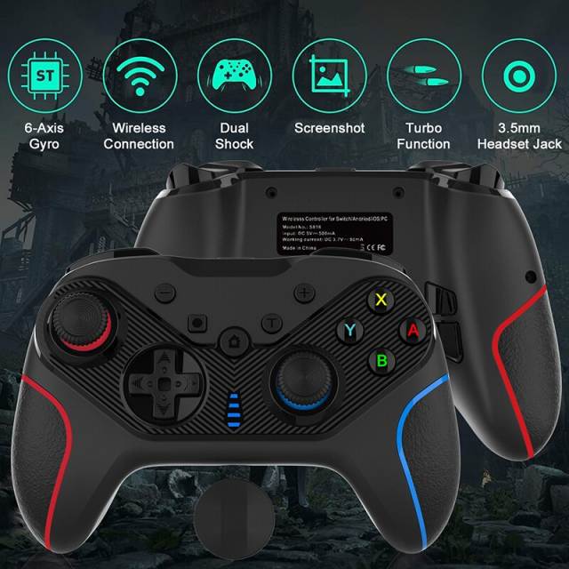 Wireless Gamepad for NS-Switch N-Switch Bluetooth Game Controller for Ps4 Ps5 Playstation 4 5 E-sports Game Accessories