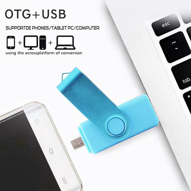 OTG USB Flash Drive 32GB 16GB USB 2.0  Mini Pen Drives 128GB 64GB Pendrives For Pc And Android Phones