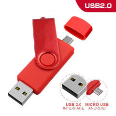 OTG USB Flash Drive 32GB 16GB USB 2.0  Mini Pen Drives 128GB 64GB Pendrives For Pc And Android Phones