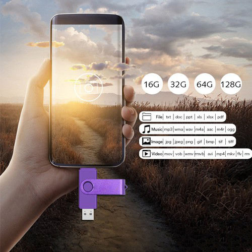 Two-in-One 8GB 64GB 32GB 16GB 128GB 256GB USB 2.0 OTG USB Flash Drive Pendrive