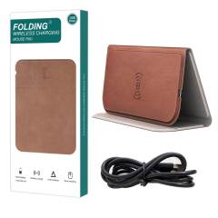 15W Wireless Charger Folding Rechargeable Mouse Pad USB Type-C Ports Mobile Phone Fast Charging Mat for iPhone12 Mini Pro Max
