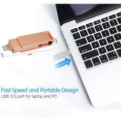 3 in 1  OTG USB Flash Drive Metal 16gb 32GB 64GB 128GB Pendrive Memory Stick