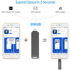 3 in 1  OTG USB Flash Drive Metal 16gb 32GB 64GB 128GB Pendrive Memory Stick