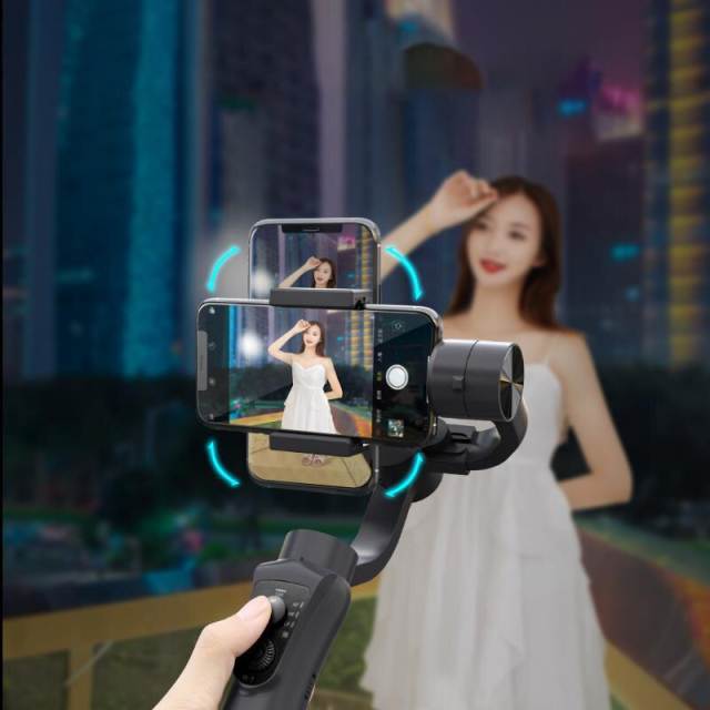 Mobile Phone Gimbal Smart Three-axis Anti-Shake Cell Stabilizer Handheld Stand Face Tracking for Smartphone Live Vlog Shooting