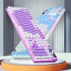 K500 104 Keys Gaming Keyboard Wired Keyboard Color Matching Backlit Mechanical Feel Computer E-sports Peripherals for Desktop Laptop