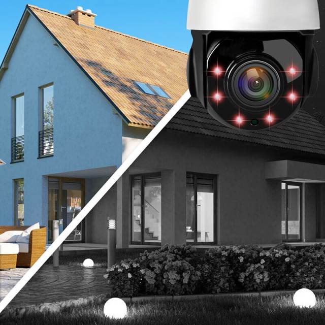 5MP IP Mini Camera Outdoor PTZ 36X Zoom CCTV Varifocal Two Way Audio Security Protection Surveillance Wifi Cameras Smart Home