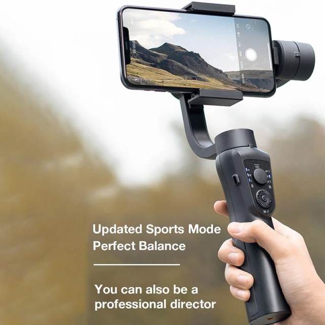 Mobile Phone Gimbal Smart Three-axis Anti-Shake Cell Stabilizer Handheld Stand Face Tracking for Smartphone Live Vlog Shooting