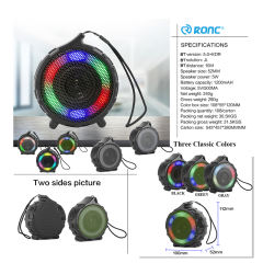 Outdoor Portable Bluetooth Speaker with LED Light Surround Sound