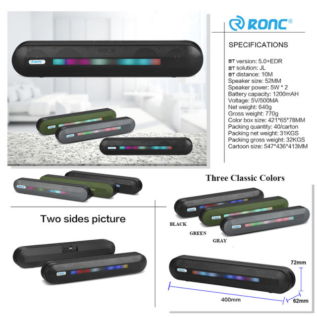 factory sell directly high-end stereo sound wireless blue tooth speaker sound bar with long life rechargeable battery