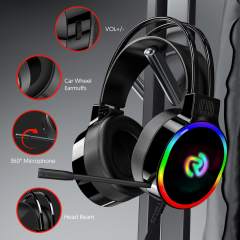 Gaming Headsets Bass Stereo Over-Head Earphone Casque PC Laptop Mic Game Headphones for Xiaomi Huawei Smart Phone Wired Headset