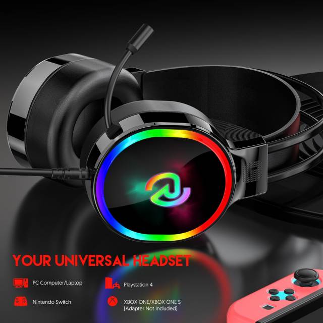 Gaming Headsets Bass Stereo Over-Head Earphone Casque PC Laptop Mic Game Headphones for Xiaomi Huawei Smart Phone Wired Headset