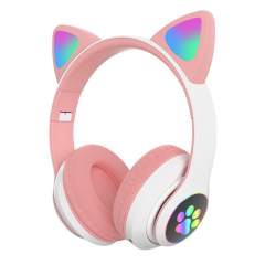 Cute Luminous Cat Ears Bluetooth Headphones Kawaii Cat Claw Cool Wireless Headset for Xiaomi IPhone Huawei Smartphone Earphones