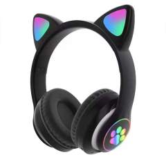 Cute Luminous Cat Ears Bluetooth Headphones Kawaii Cat Claw Cool Wireless Headset for Xiaomi IPhone Huawei Smartphone Earphones
