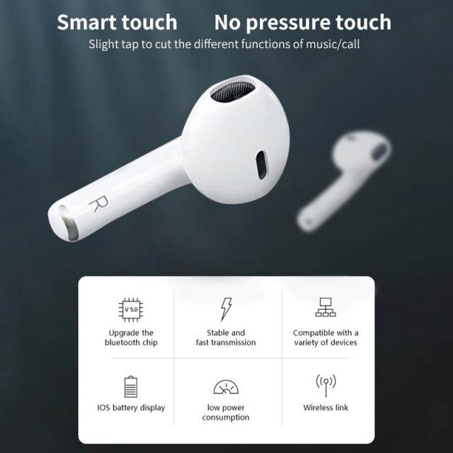 TWS Wireless Headphones Touch Control Bluetooth 5.0 Earphones Sport Earbuds Music Headset for Iphone Xiaomi Huawei Smart Phone