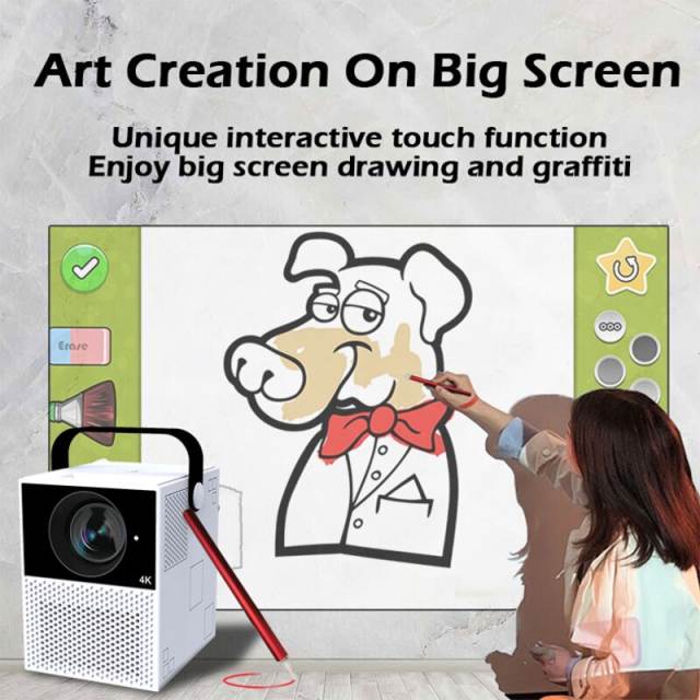4k Laser Projector for Xiaomi Huawei Smartphone 1080P Full HD HDMI-Compatible Mini Projectors Smart Home Theater Sound System