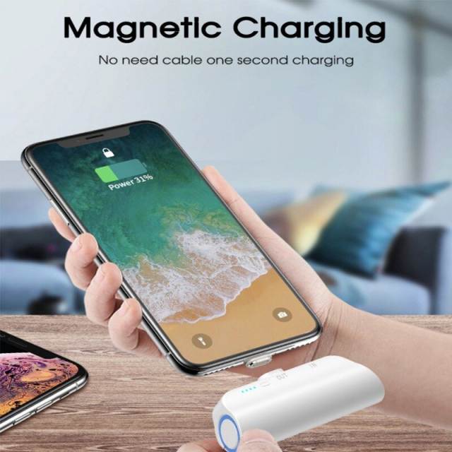 3000mAh Mini Portable Power Bank Back Clip Battery for IPhone 12 11 Airpods Magnetic Charger Capsule PowerBank for Huawei Xiaomi