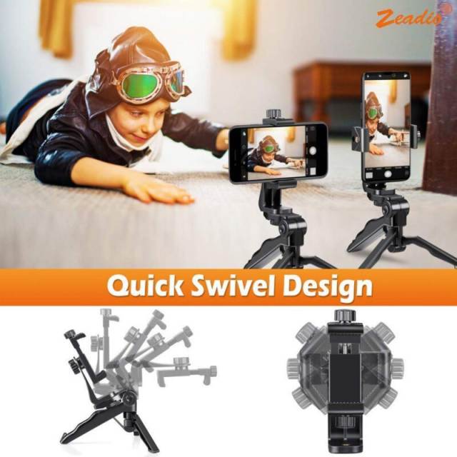 Handheld Grip Cell Stabilizer Phone Tripod Holder Selfie Stick Handle Holder Stand for IPhone Samsung Xiaomi Huawei Smartphone