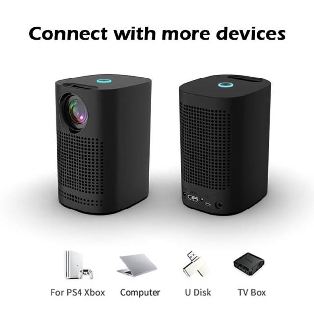 Smart Projector for Xiaomi Xbox Ps4 U Disk Tv Box Computer Portable HD LED Projectors Home Theater Sound System Game Projection