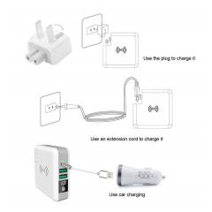 Serial charging  dual USB output Type-c + wall charging battery digital display screen wireless power bank