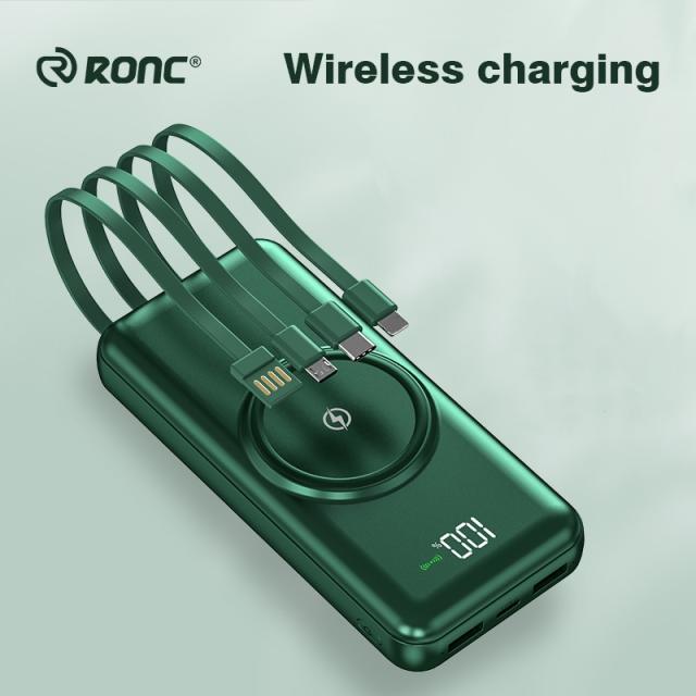 Built In Cable Multifunctional Mobile Charger Large Capacity 10000 Mah Power Bank