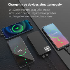 Portable 10000mAh Magnetic Colorful Mobile Charger Fast Charging Power Bank