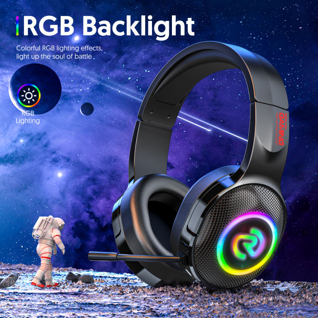 Wired PC Gaming Headsets Online Class Learning Headset RGB Light Game Earphones with Microphone for Xbox One Computer PS4 Gamer G805