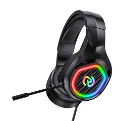 Gaming Headset Colorful LED Lighting 3.5mm USB Port PS4 Gamer Headphones Surround Sound Stereo Game Earphones Wired Helmet with HD Microphone For Computer Laptop