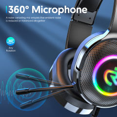 Wired PC Gaming Headsets Online Class Learning Headset RGB Light Game Earphones with Microphone for Xbox One Computer PS4 Gamer G805