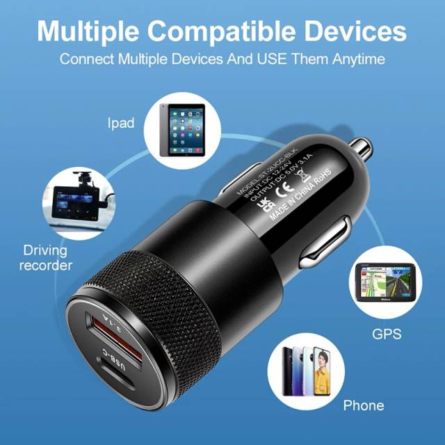 66W 3.1A Car Charger for IPhone 12 13 11 Pro Max Redmi Huawei Xiaomi Quick Charge USB 3.0 Type C QC PC Fast Charging Chargers