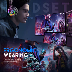 G601 RGB Gaming Wired Headphones Gamer Headsets USB Mic Noise Cancelling And Audio Control Over-Ear Sports Headphones For Overear Laptop Tablet PC