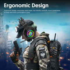 G803 Gaming Headset Gamer 7.1 Surround Sound USB 3.5mm Wired RGB Light Game Headphones with Microphone for Tablet PC Xbox One