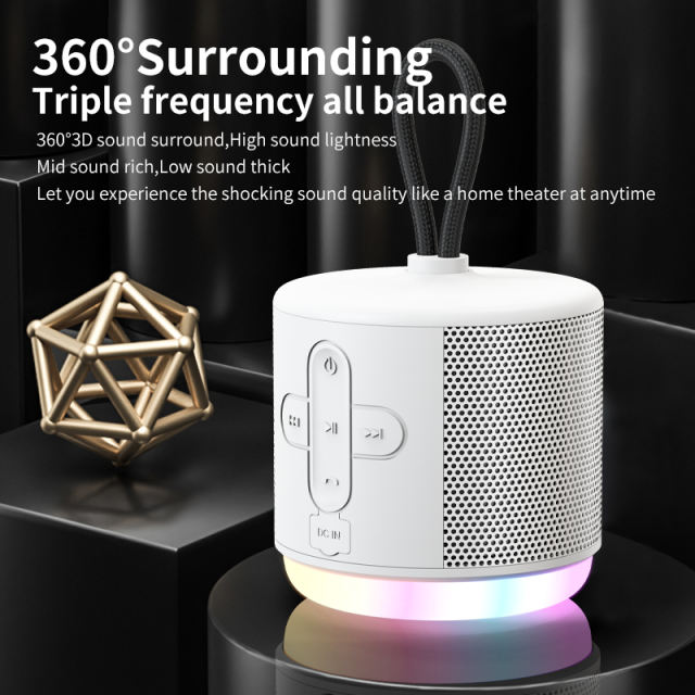 LED Bluetooth Speaker Wireless Speakers Sound Box Audio Center Portable Mini Player Subwoofer Colorful Sound System for Outdoor