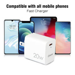 USB C Wall Charger PD 20W 2 Ports Universal Portable Mobile Phone Charger Fast Power Adapter for iPhone Samsung Xiaomi US Plug